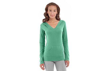 Eos V-Neck Hoodie-S-Green